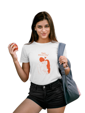 Happy Valentine’s Day White T-Shirt – Heartbeat Collection