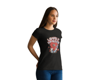 Lovely Person Black T-Shirt – Heartbeat Collection
