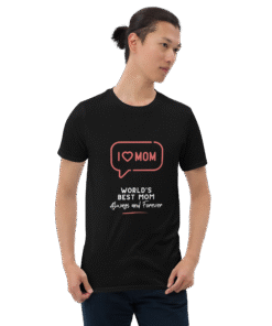 Alternative view of I Love Mom Black T-Shirt – Motherhood Magic Collection