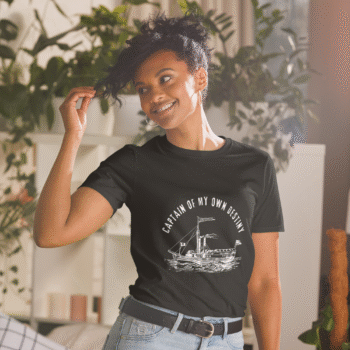 Captain of My Destiny Black T-Shirt – Positive Collection - Image 5