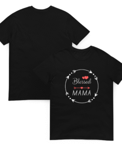Alternative view of Blessed Mama Black T-Shirt – Motherhood Magic Collection