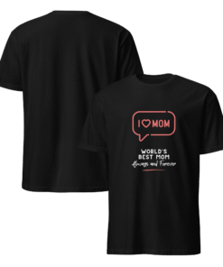 I Love Mom Black T-Shirt – Motherhood Magic Collection