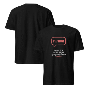 I Love Mom Black T-Shirt – Motherhood Magic Collection