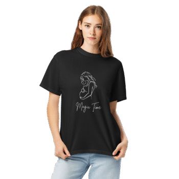 Magic Time Black T-Shirt – Motherhood Magic Collection - Image 2