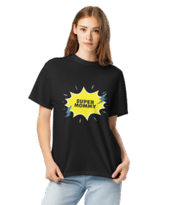Alternative view of Super Mommy Black T-Shirt – Motherhood Magic Collection