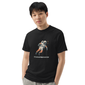Astronaut in the Ocean Black T-Shirt – Off The Grid Collection - Image 2