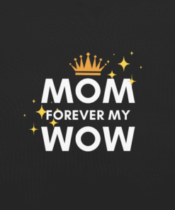 Alternative view of Mom, Forever My Wow Black T-Shirt – Motherhood Magic Collection