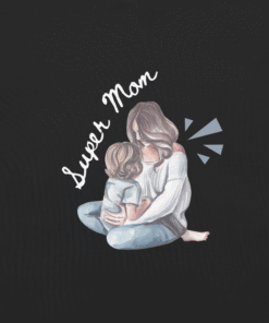 Alternative view of Super Mom Black T-Shirt – Motherhood Magic Collection