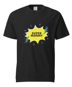 Super Mommy Black T-Shirt – Motherhood Magic Collection