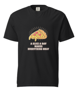 A Slice a Day Makes Everything Okay Black T-Shirt – Off The Grid Collection