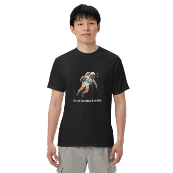 Astronaut in the Ocean Black T-Shirt – Off The Grid Collection - Image 3