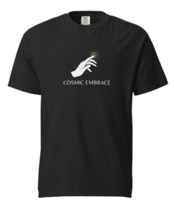 Cosmic Embrace Black T-Shirt – Positive Collection