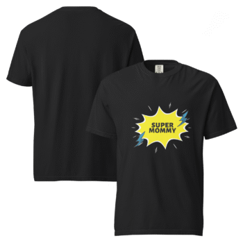 Super Mommy Black T-Shirt – Motherhood Magic Collection - Image 4