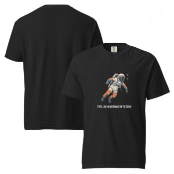 Astronaut in the Ocean Black T-Shirt – Off The Grid Collection - Image 4