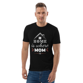 Home Is Where Mom Is Black T-Shirt – Motherhood Magic Collection