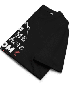 Alternative view of Home Is Where Mom Is Black T-Shirt – Motherhood Magic Collection