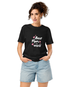 Alternative view of Best Mom in the World Black T-Shirt – Motherhood Magic Collection