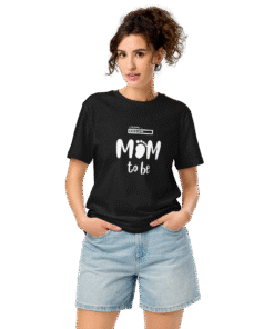 Alternative view of Loading... Mom to Be Black T-Shirt – Motherhood Magic Collection