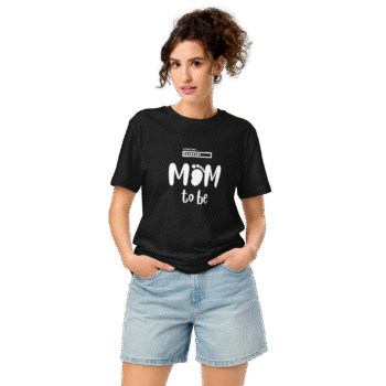 Loading... Mom to Be Black T-Shirt – Motherhood Magic Collection - Image 2