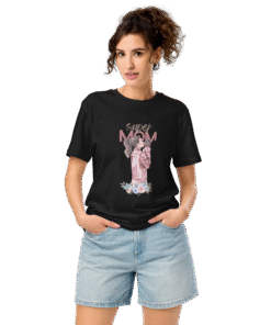 Alternative view of Super Mom & Baby Floral Black T-Shirt – Motherhood Magic Collection