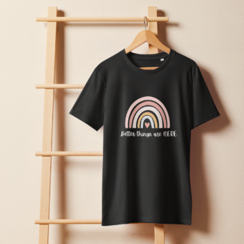 Better Things Are Here Black T-Shirt – Positive Collection - Image 2