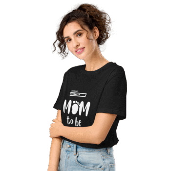 Loading... Mom to Be Black T-Shirt – Motherhood Magic Collection - Image 3