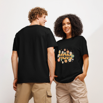Mom, I'm So Lucky to Have You Black T-Shirt – Motherhood Magic Collection - Image 2