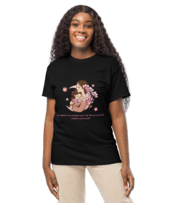 Alternative view of A Daughter May Outgrow Your Lap Black T-Shirt – Motherhood Magic Collection