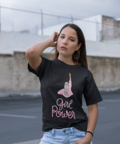 Alternative view of Girl Power Black T-Shirt