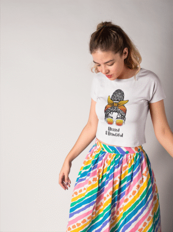 Blessed & Beautiful White T-Shirt - Image 2